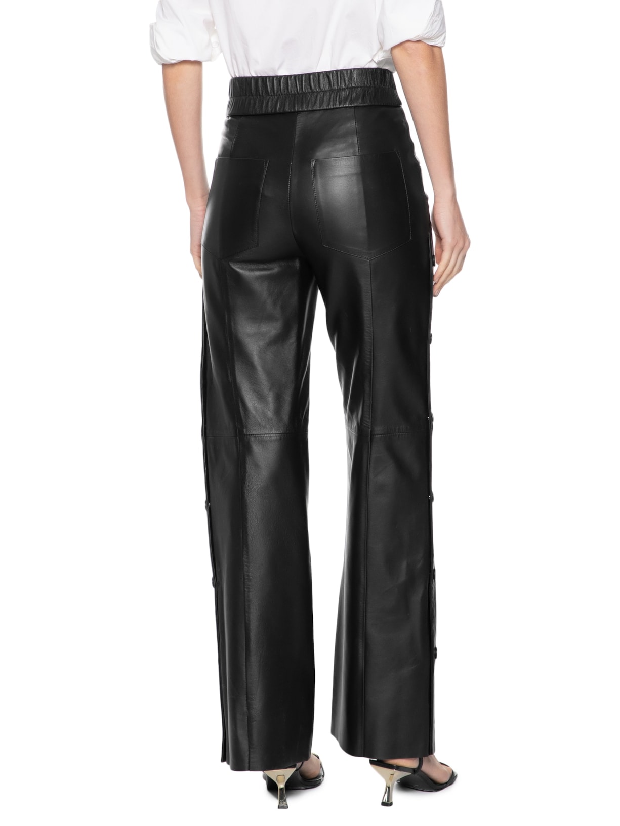 Calça Feminina Jolene Couro Preto Le Lis