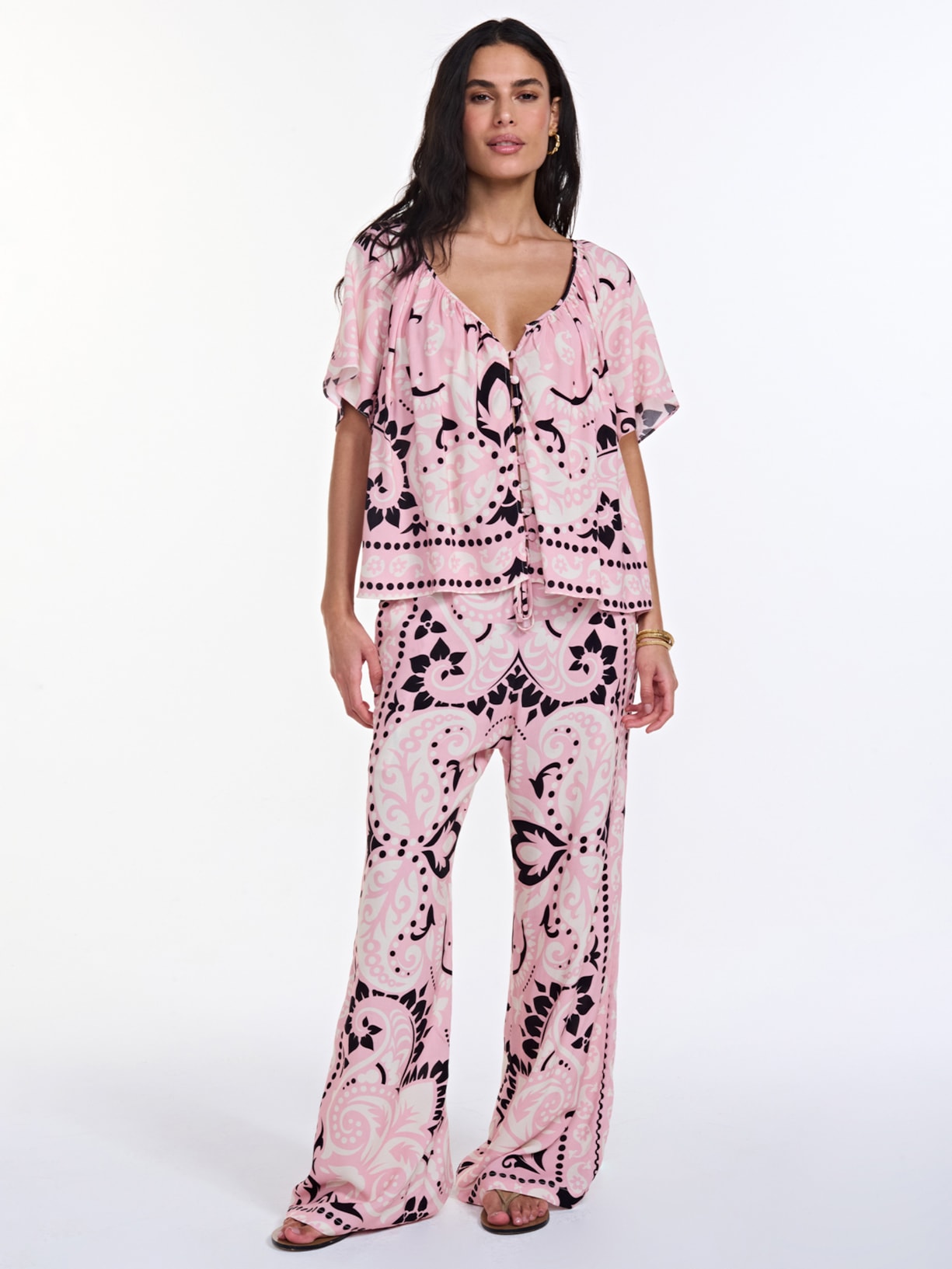 Calça Feminina Jolie Bandana Sun Rosa Triya