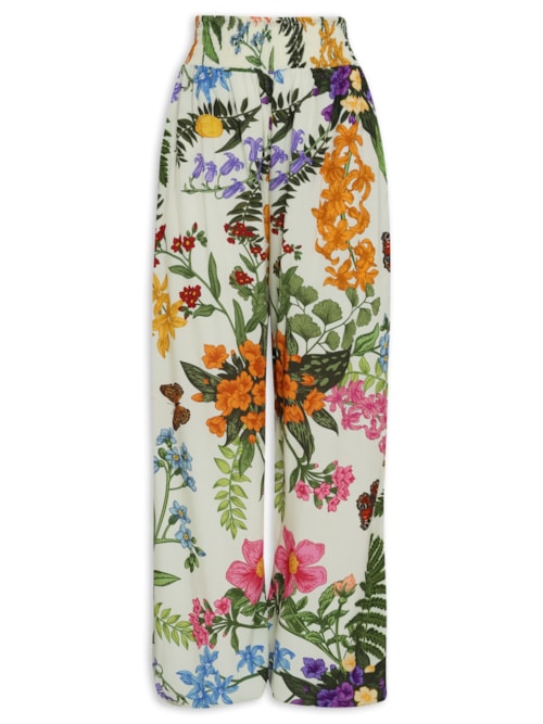 Calça Feminina Kali Mix Botanic - Branco