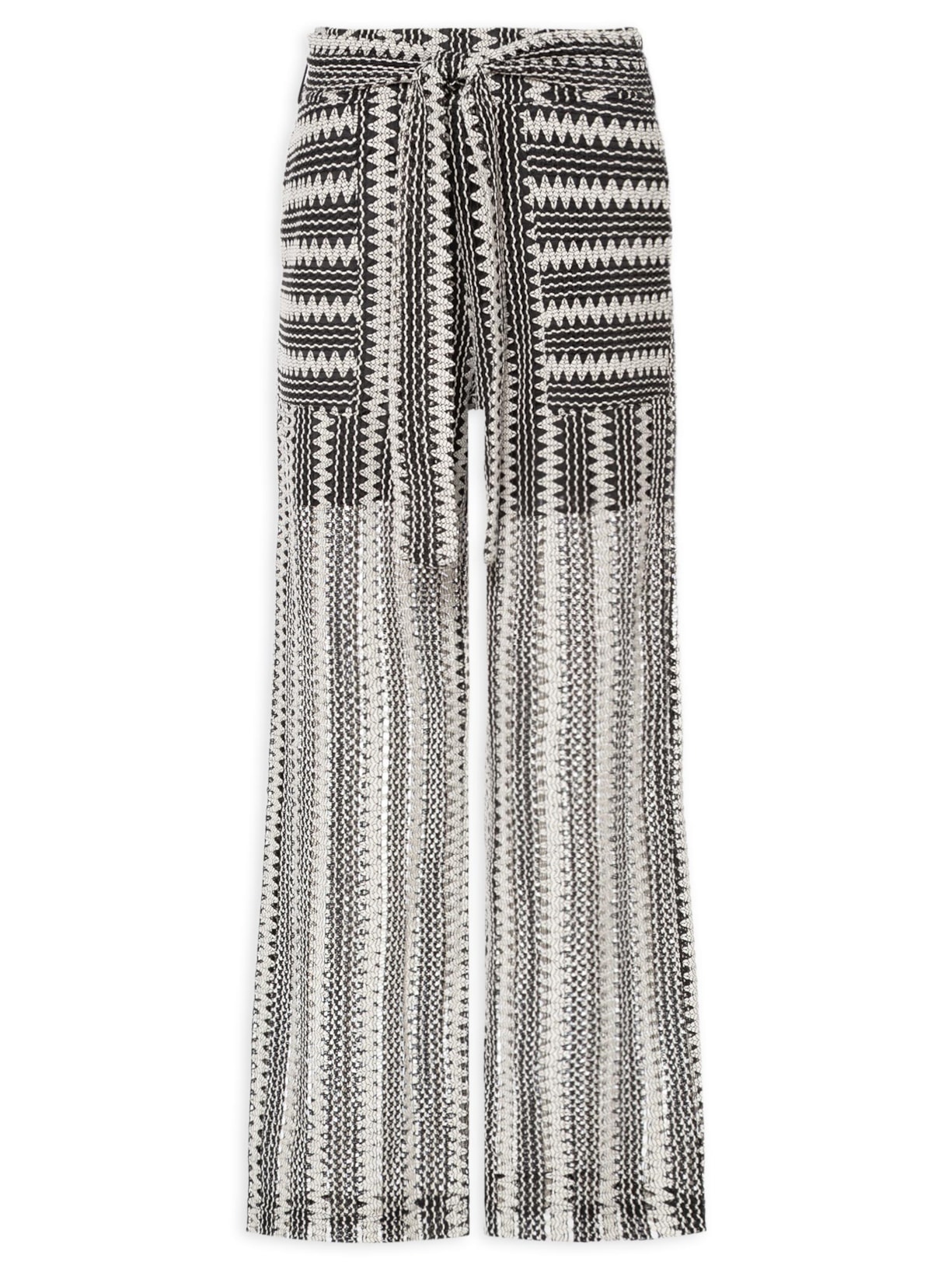 Calça Feminina Karin Bicolor - Preto