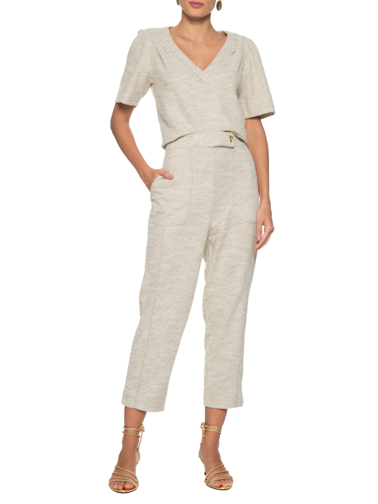 Calça Feminina Kely Bege Le Lis