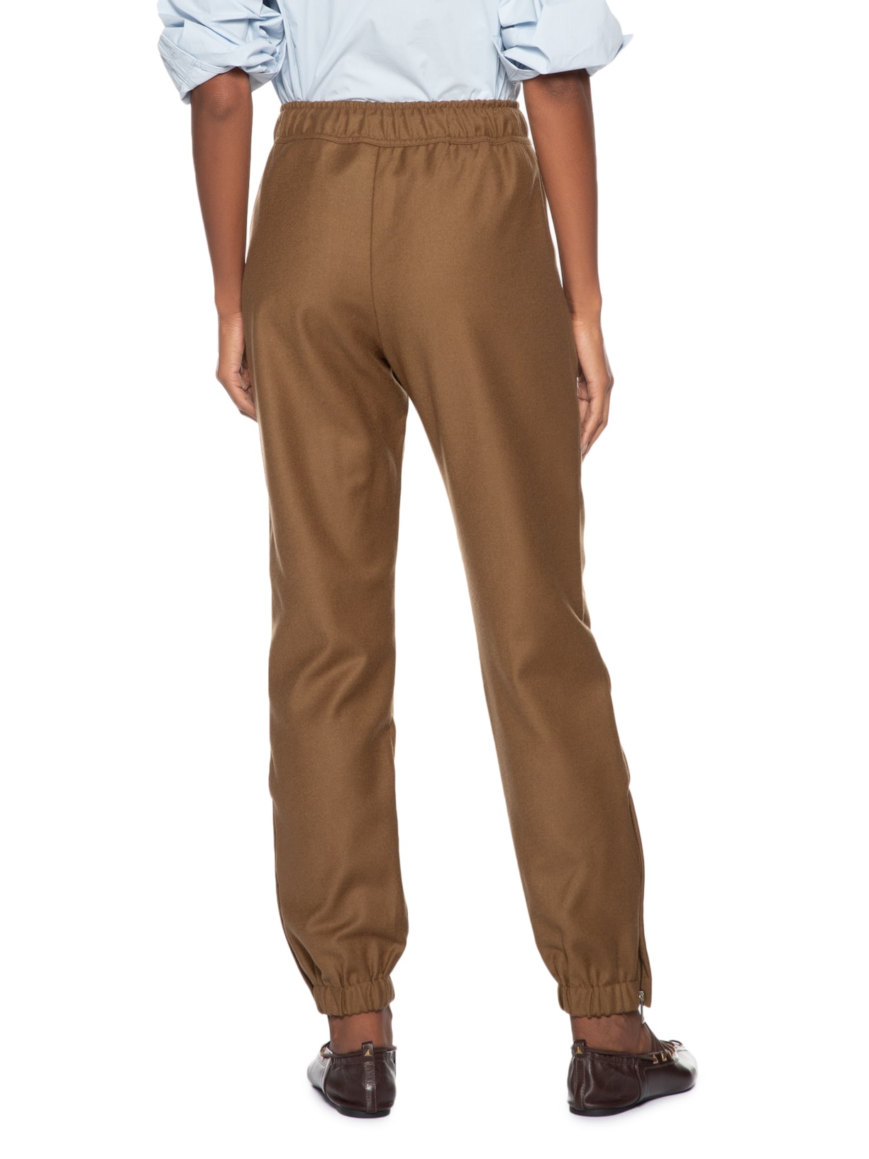 Calça Feminina Lã Layuri Marrom Andrea Bogosian