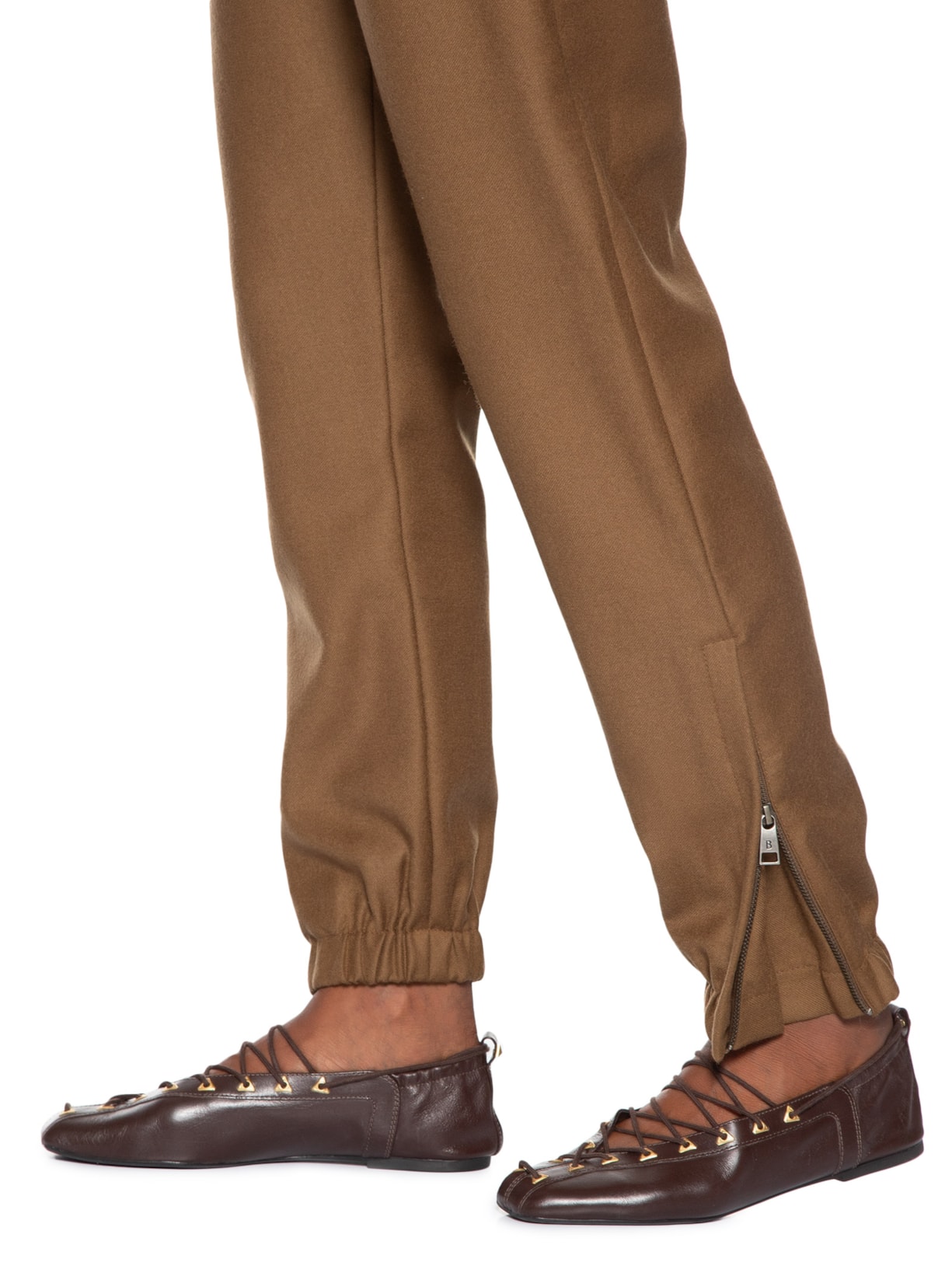 Calça Feminina Lã Layuri Marrom Andrea Bogosian