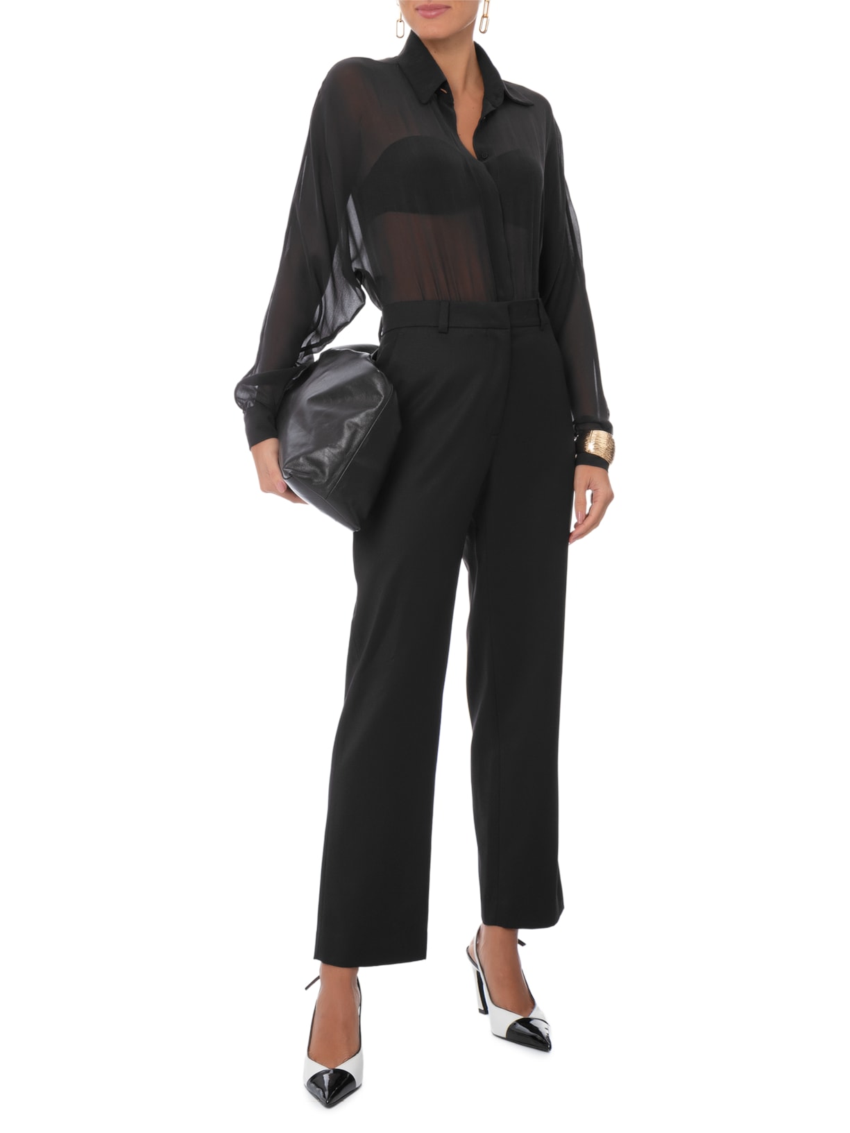Calça Feminina Lã Marty Preto Andrea Bogosian