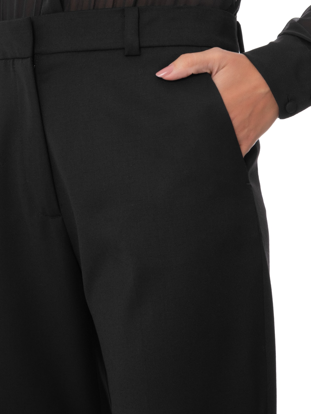 Calça Feminina Lã Marty Preto Andrea Bogosian