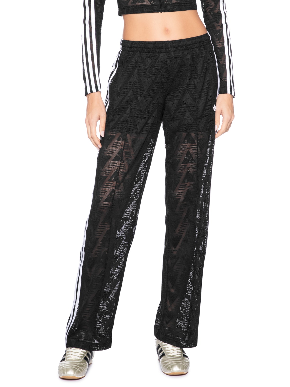 Calça Feminina Lace Firebird TP Preto Adidas Originals