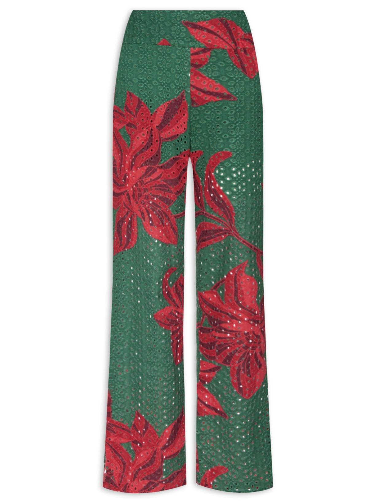 Calça Feminina Laise Estampa Botânico - Verde