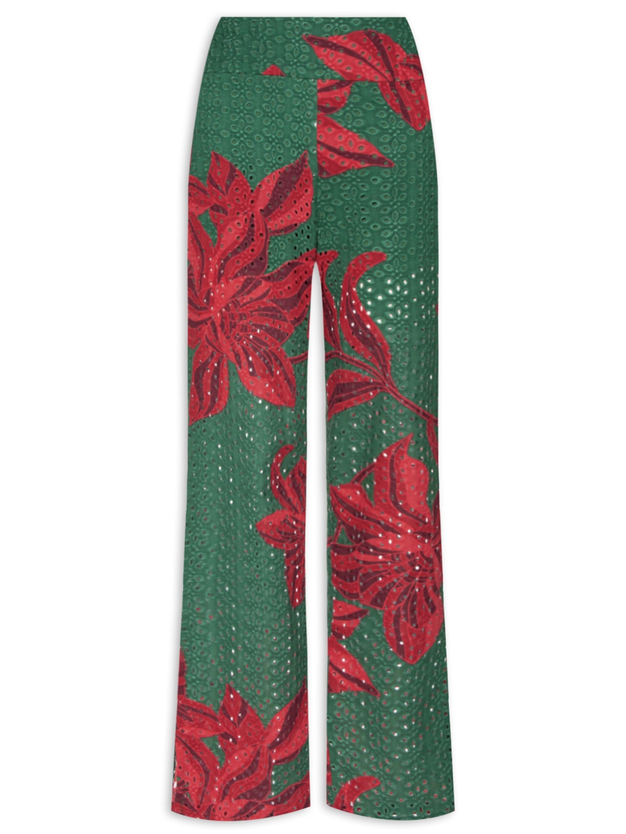 Calça Feminina Laise Estampa Botânico - Verde