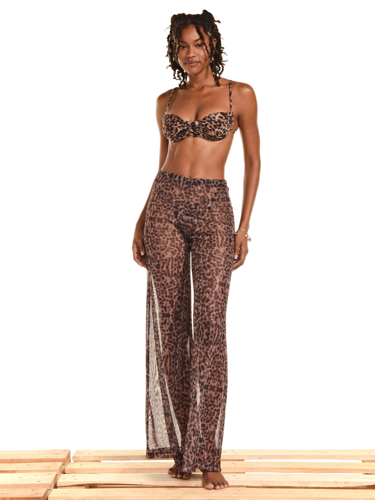 Calça Feminina Lana Animal Print Triya