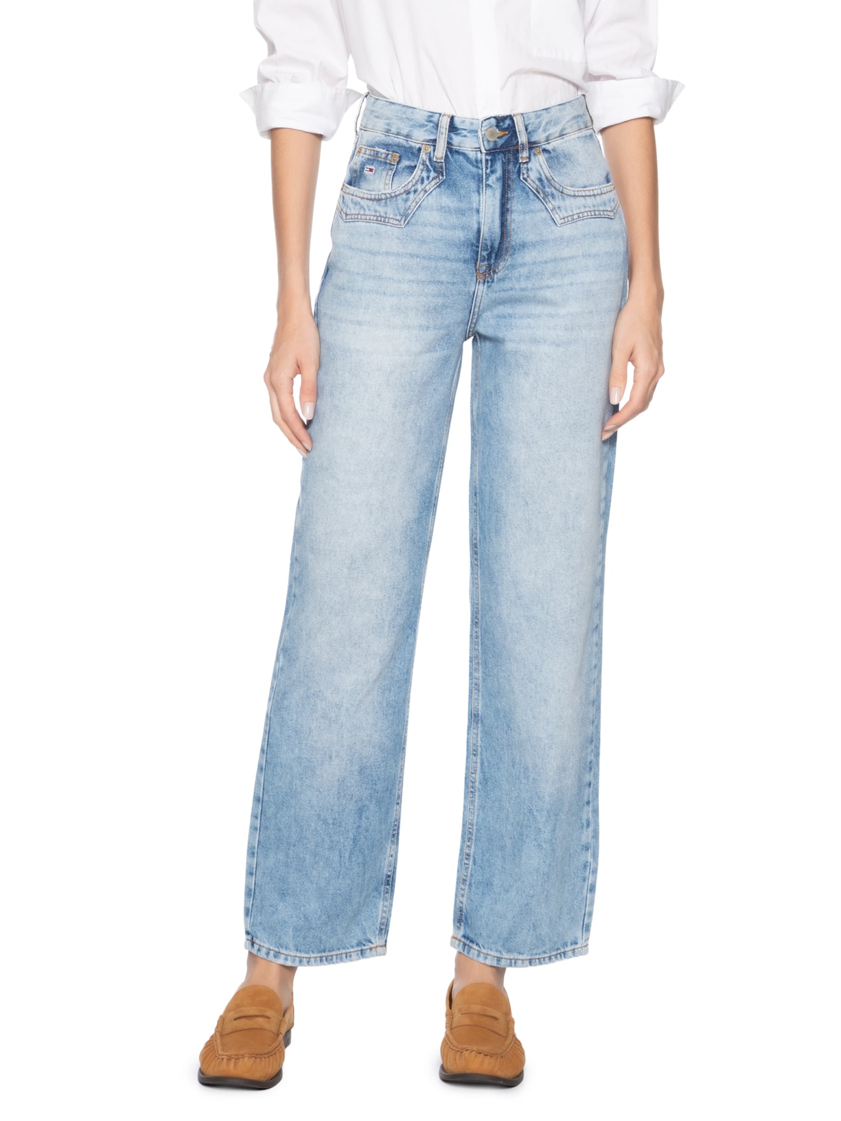 Calça Feminina Layla Hr Slim Azul Tommy Jeans