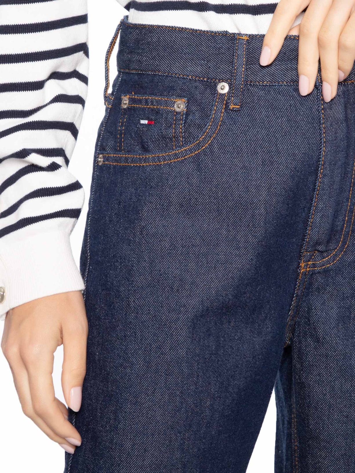 Calça Feminina Layla HR Slim Str DI4156 Azul Tommy Jeans