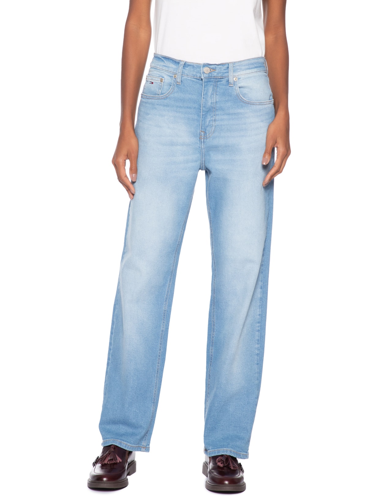 Calça Feminina Layla Slim Str Azul Tommy Jeans