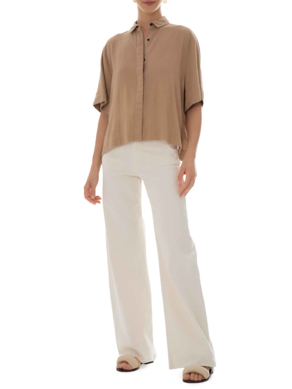 Calça Feminina Leblon Off White Osklen