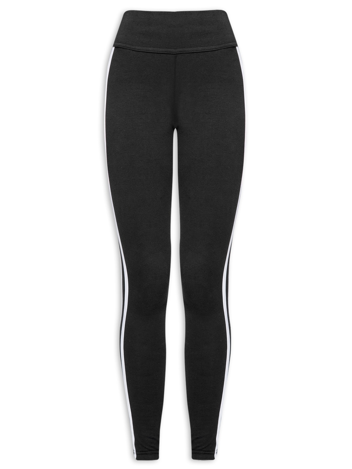 Calça Feminina Legging 3 Stripes - Preto