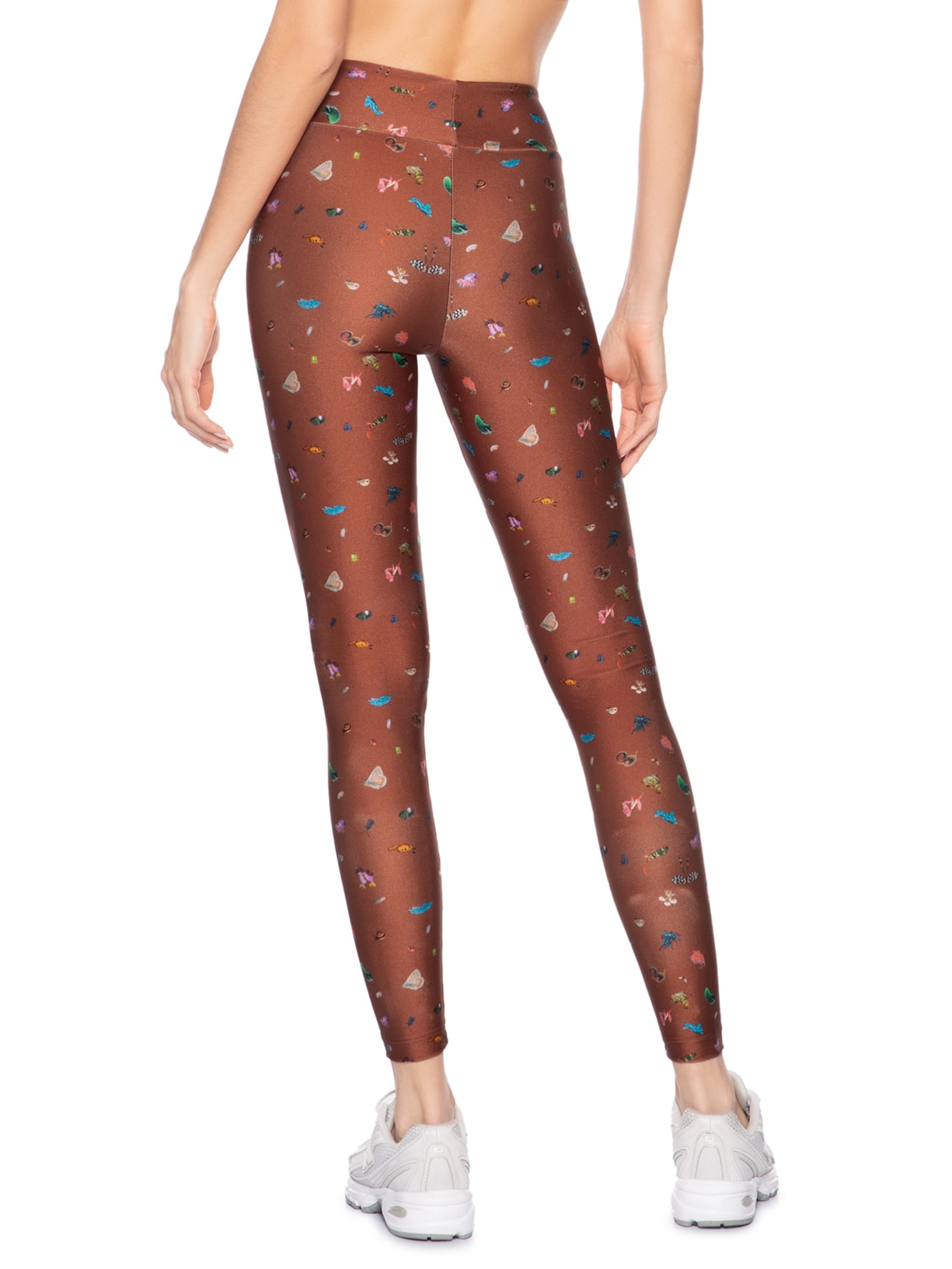 Calça Feminina Legging Basic Estampado Bugs Marrom Lauf