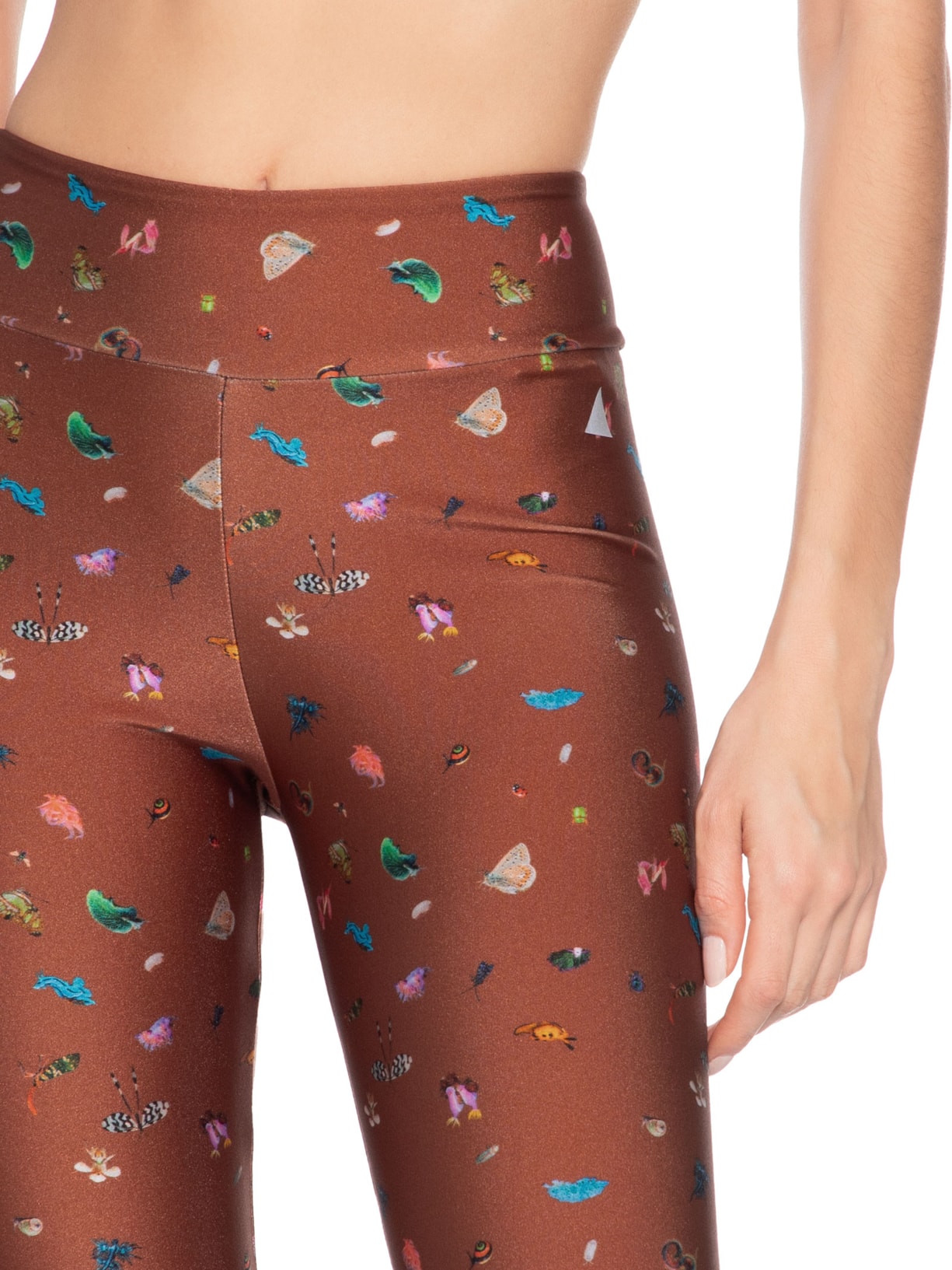 Calça Feminina Legging Basic Estampado Bugs Marrom Lauf