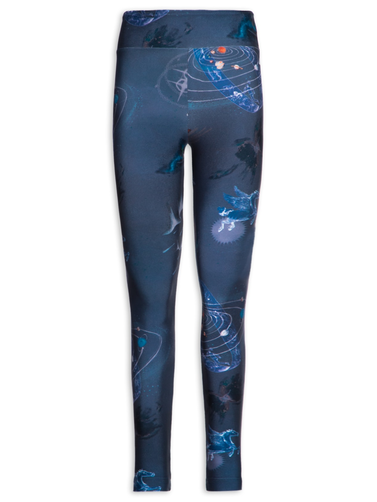 Calça Feminina Legging Basic Estampado Universo - Azul