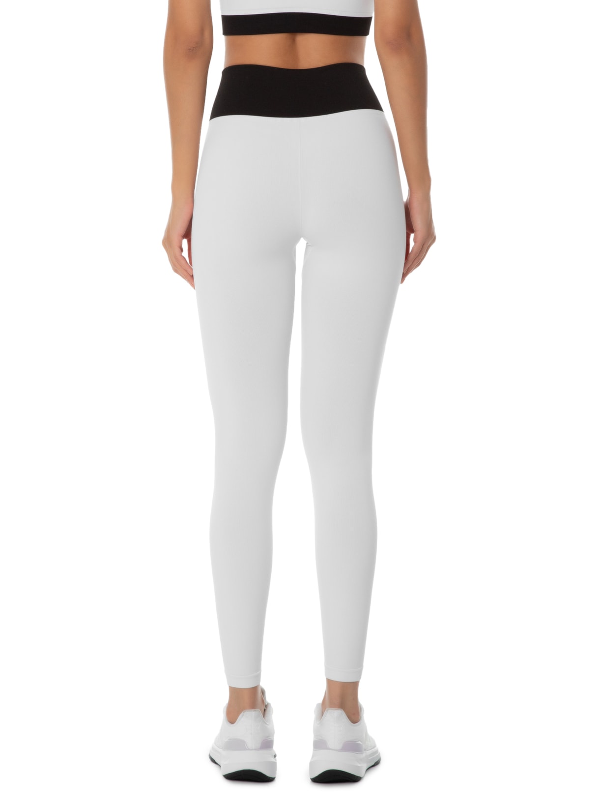 Calça Feminina Legging Bicolor Branco Lauf