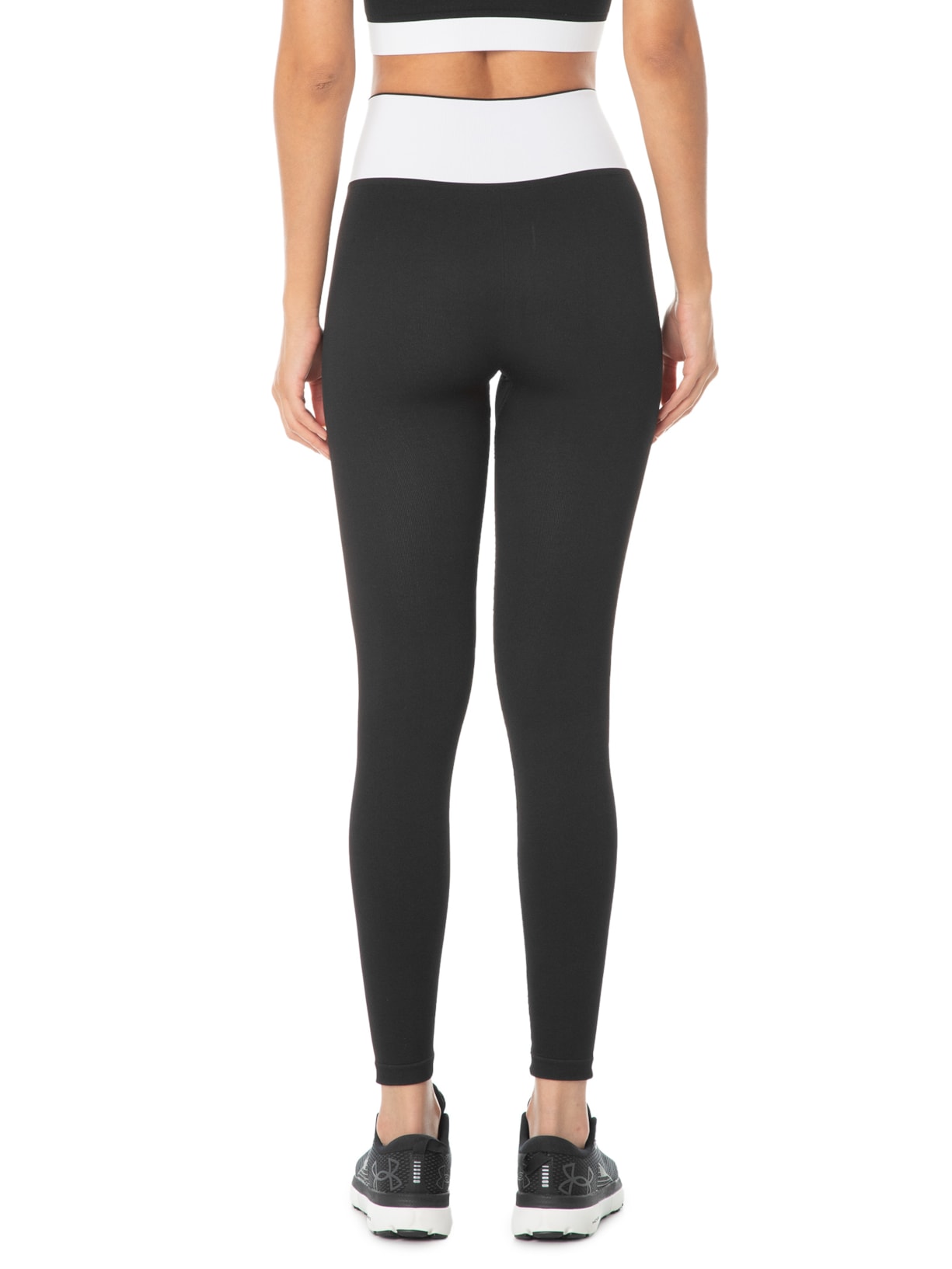 Calça Feminina Legging Bicolor Preta Lauf