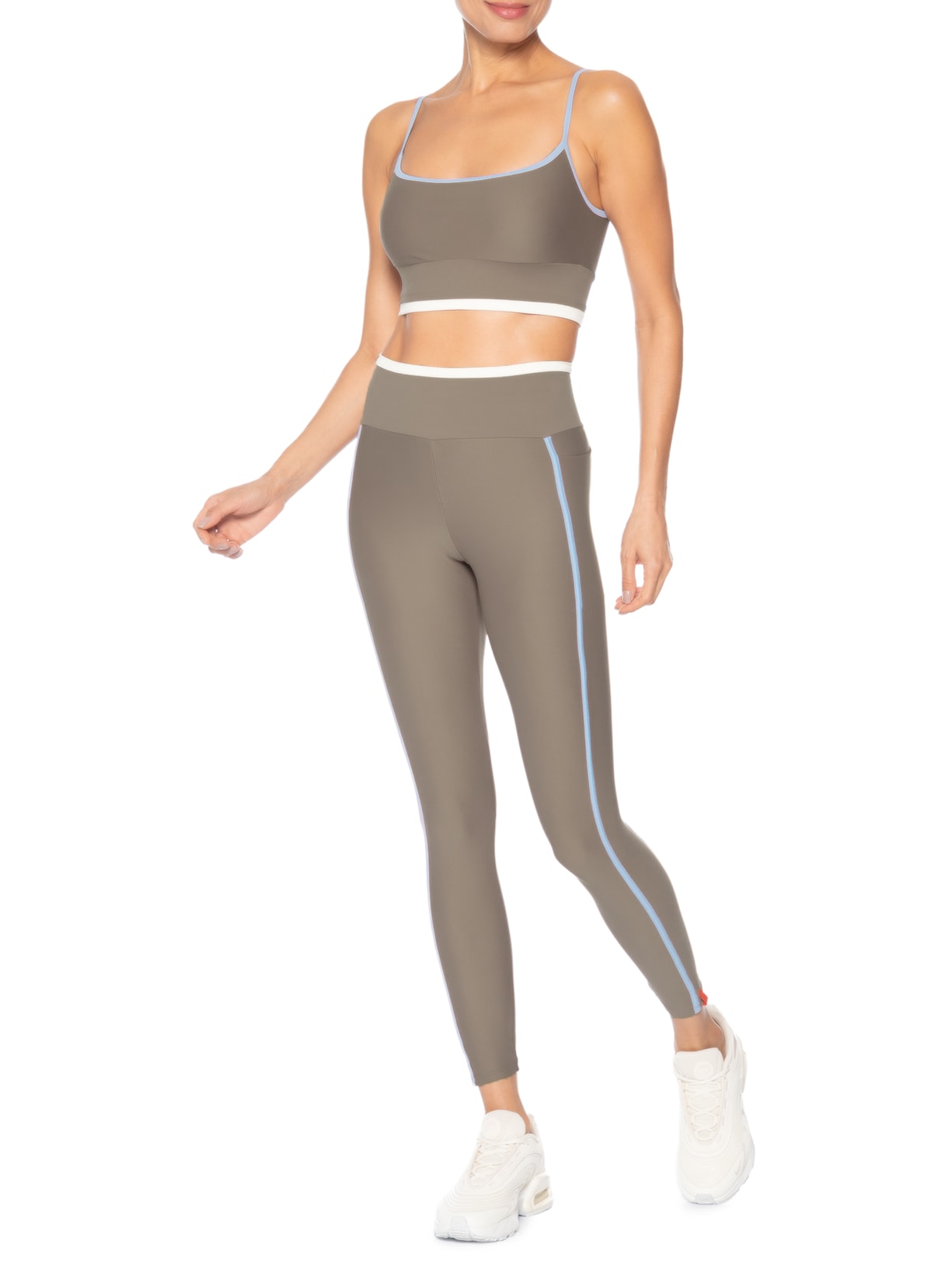 Calça Feminina Legging Body Peach Almond Marrom Body For Sure
