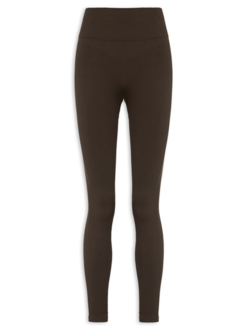Calça Feminina Legging Canelada - Marrom