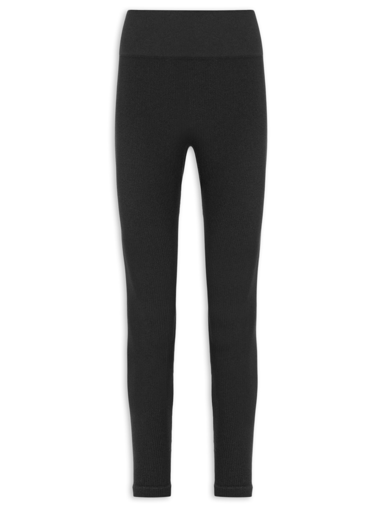 Calça Feminina Legging Canelada - Preto