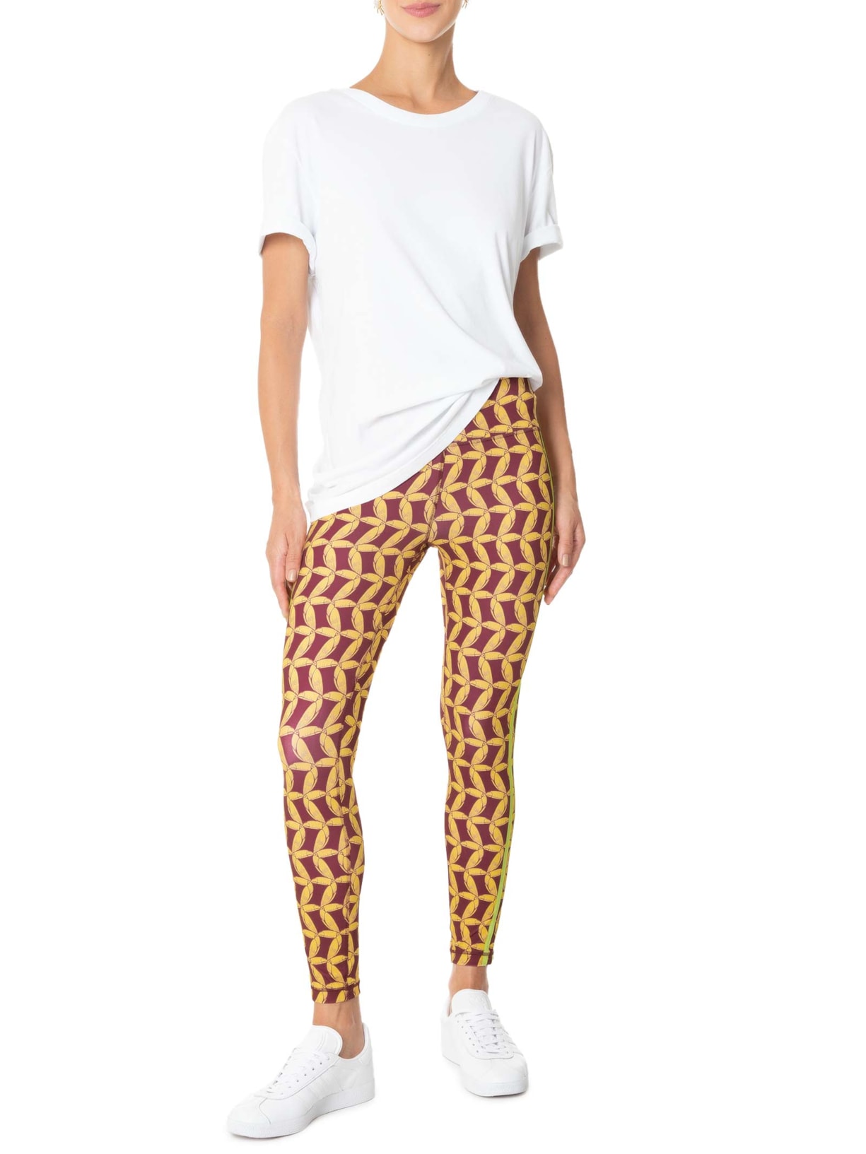 Calça Feminina Legging Capri Vermelho Adidas + Farm