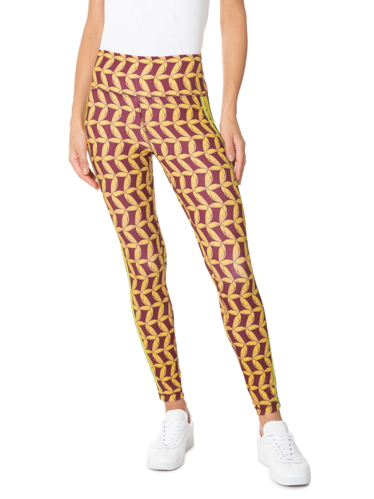 Calça Feminina Legging Capri Vermelho Adidas + Farm