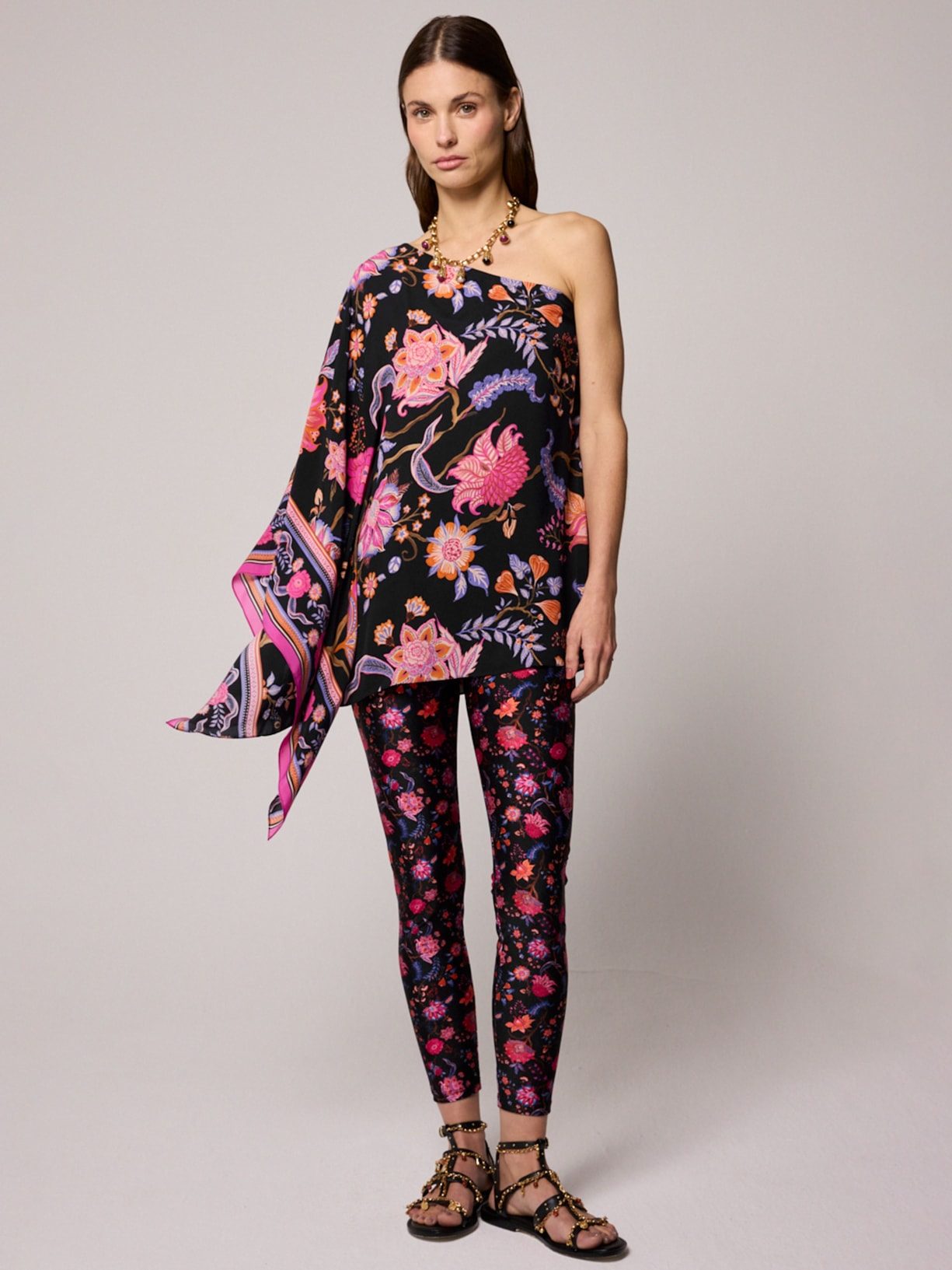 Calça Feminina Legging Chintz Preto Mixed