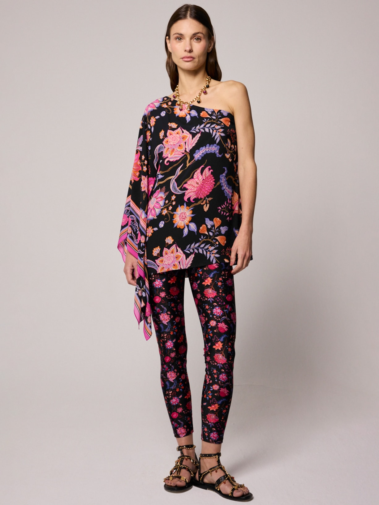 Calça Feminina Legging Chintz Preto Mixed