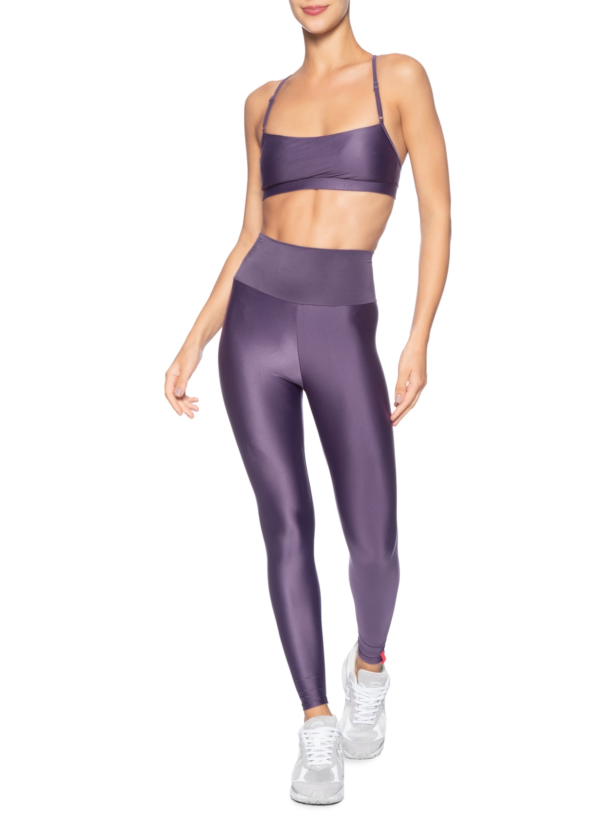 Calça Feminina Legging Cintura Alta Basic Colors Roxo Body For Sure