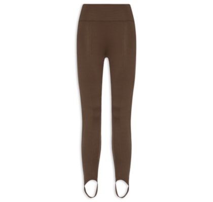 Calça Feminina Legging com Recorte - Marrom