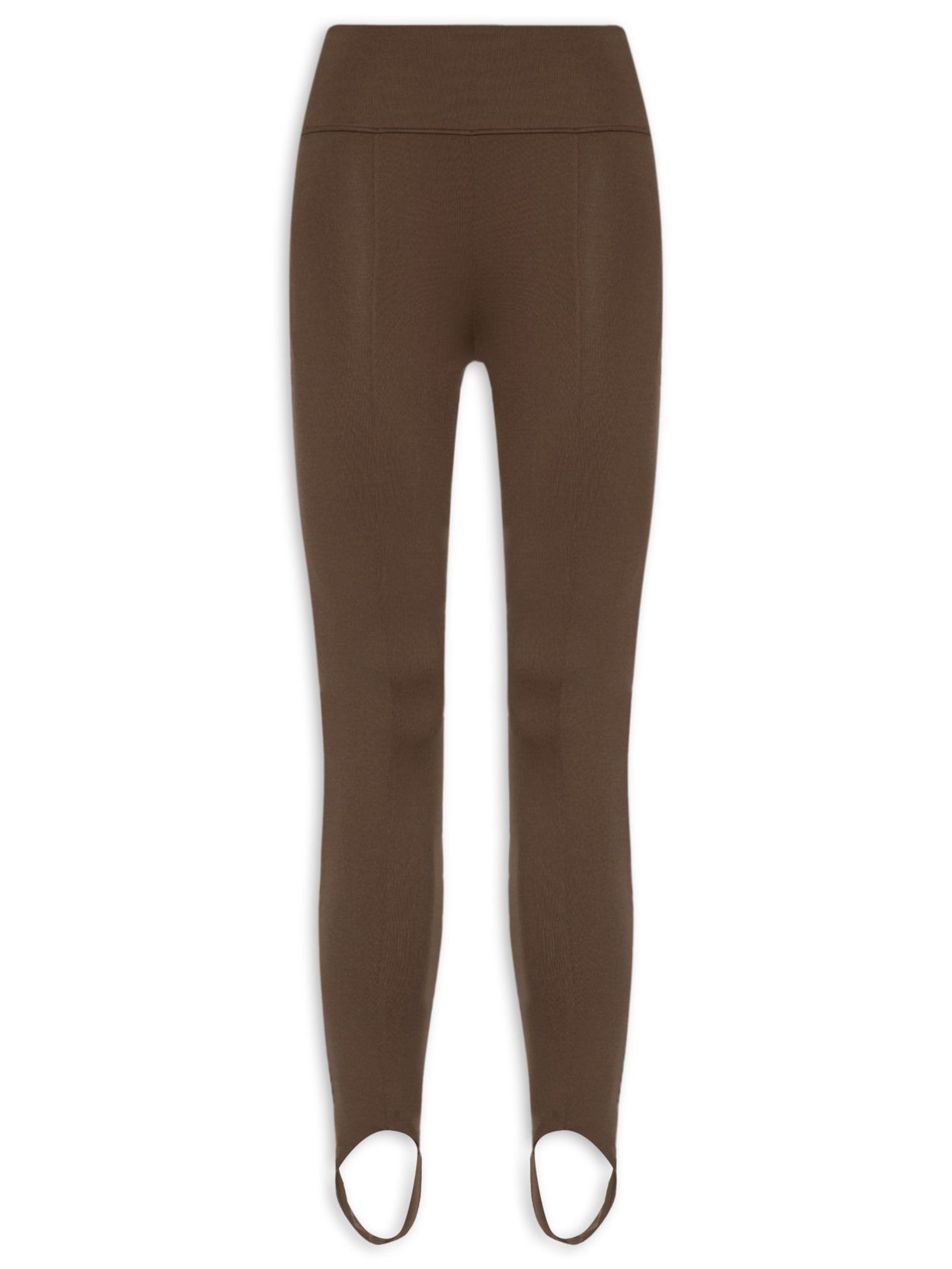 Calça Feminina Legging com Recorte - Marrom