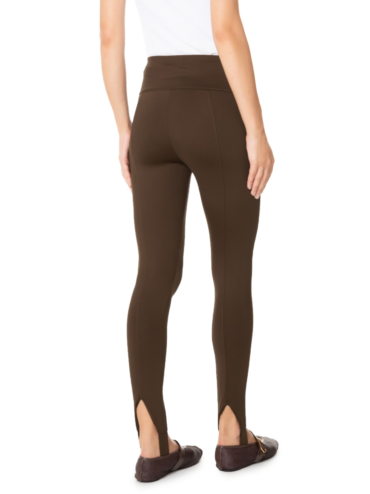 Calça Feminina Legging com Recorte Marrom '2Essential