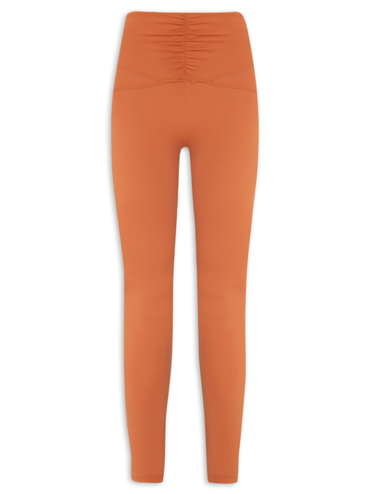 Calça Feminina Legging Cós Franzido - Laranja
