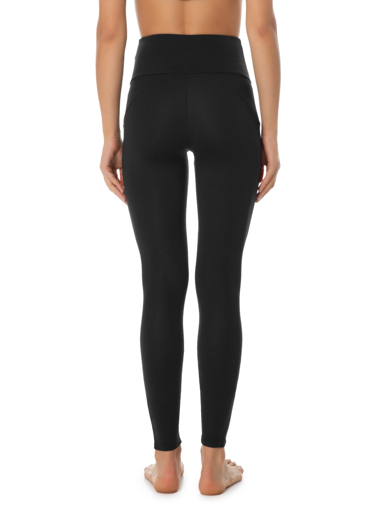 Calça Feminina Legging Cós Franzido Preto Inhale