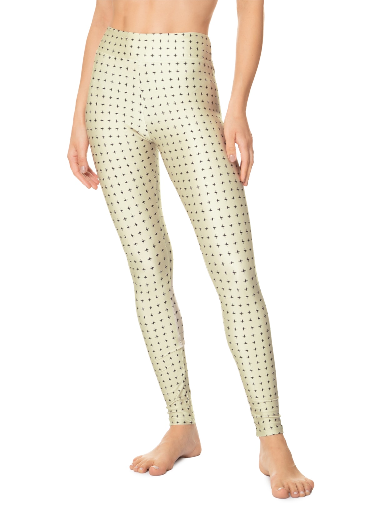 Calça Feminina Legging Cós Reto Branco Inhale