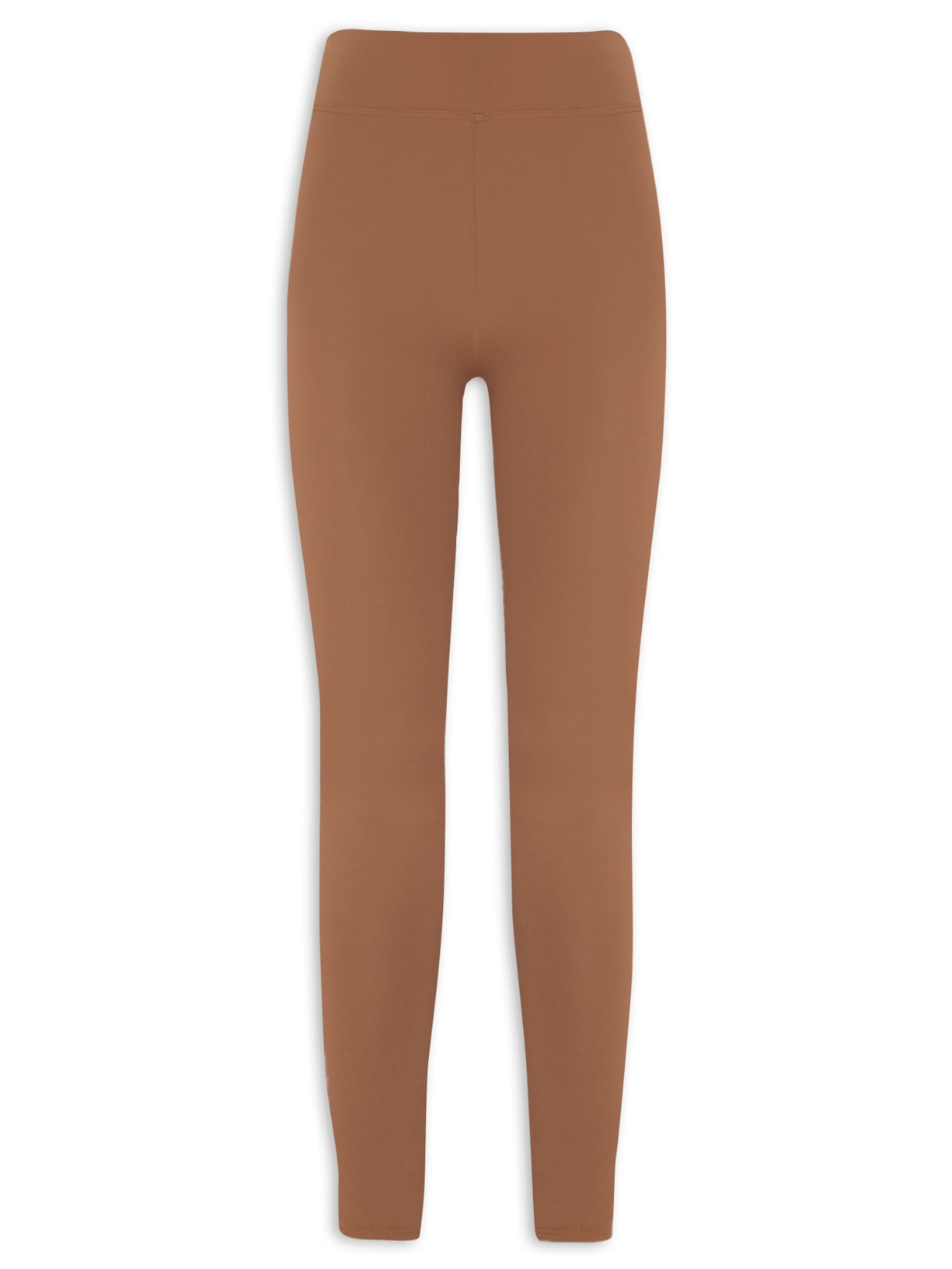 Calça Feminina Legging Cós Reto Estreito - Marrom