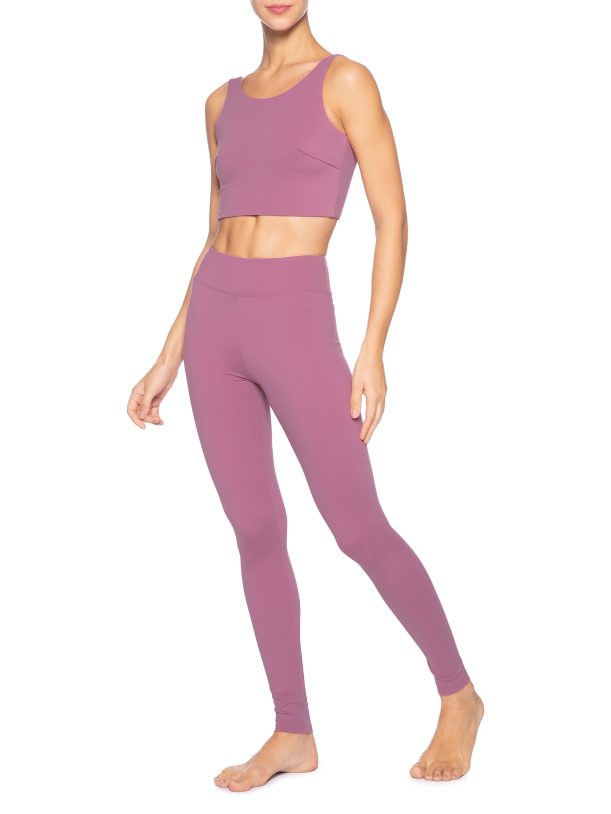 Calça Feminina Legging Cós Reto Rosa Inhale