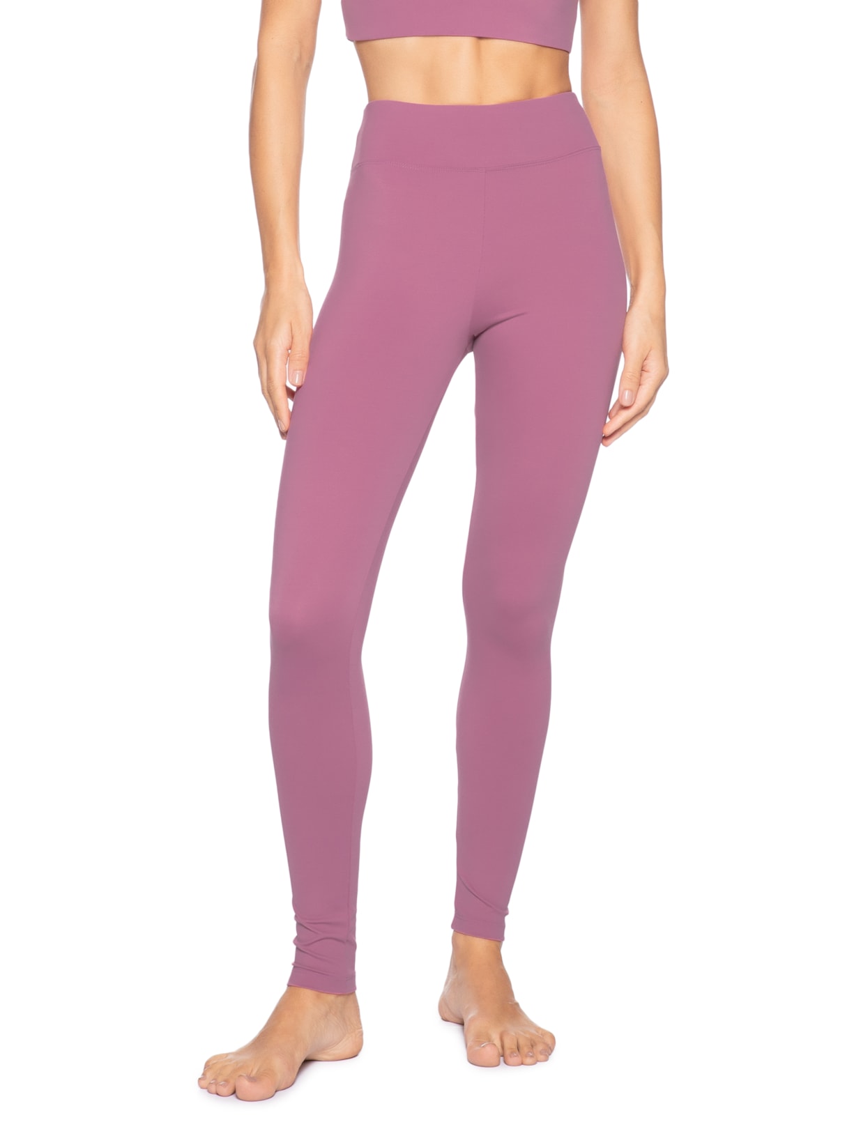 Calça Feminina Legging Cós Reto Rosa Inhale