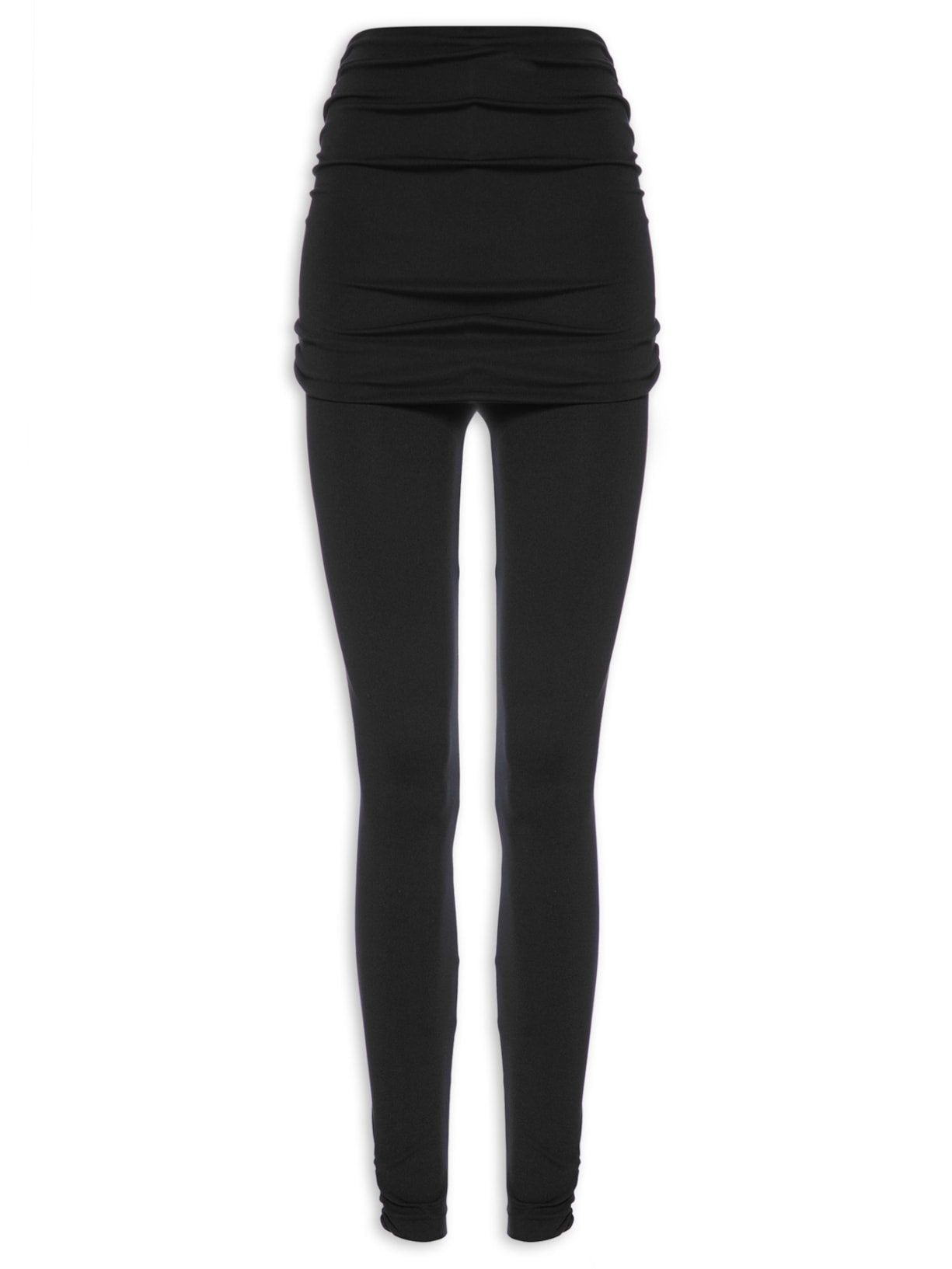 Calça Feminina Legging Drapeada - Preto