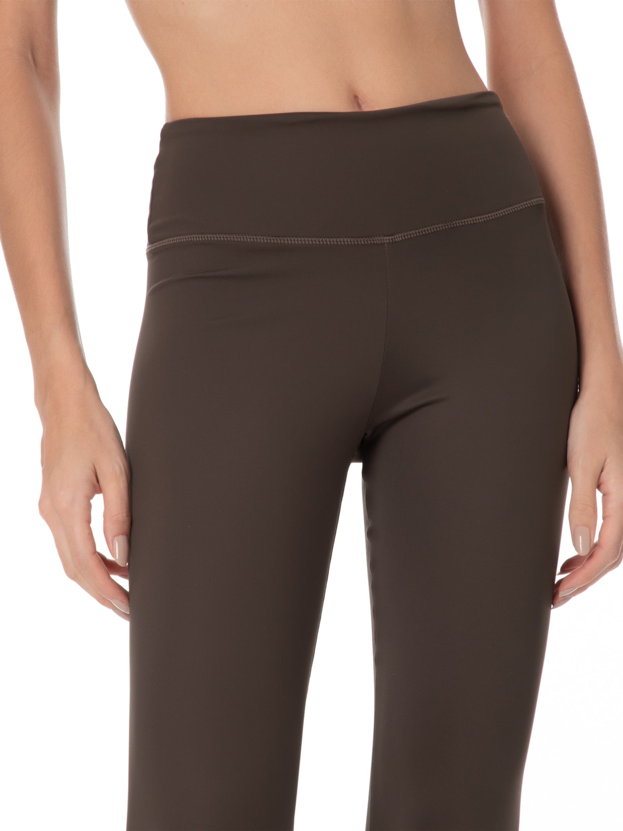 Calça Feminina Legging Esportiva Básica Marrom Hering Sports