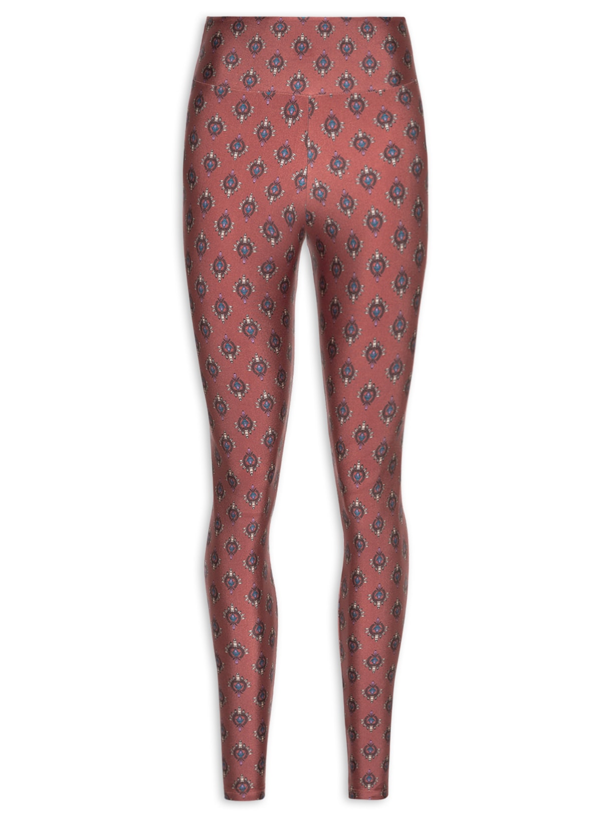 Calça Feminina Legging Estampada High - Vermelho