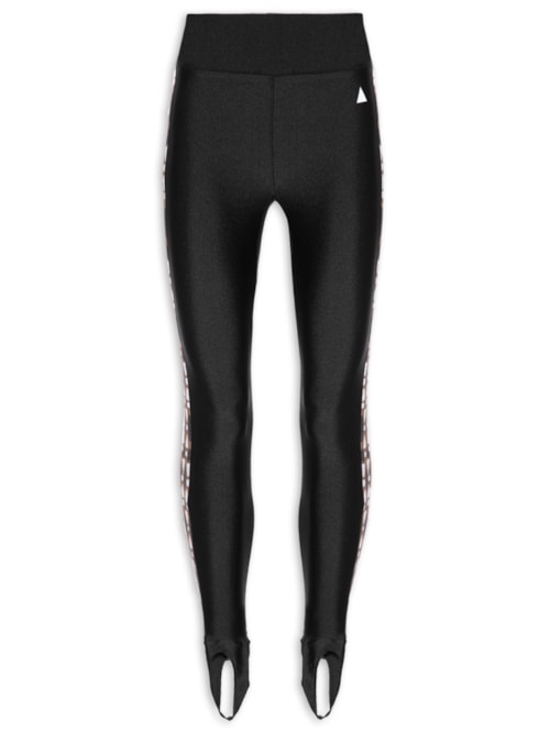 Calça Feminina Legging Estampada Ladrilho - Preto