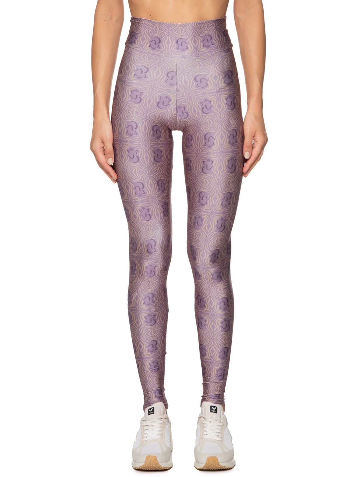 Calça Feminina Legging Estampada Slim Roxo Melt