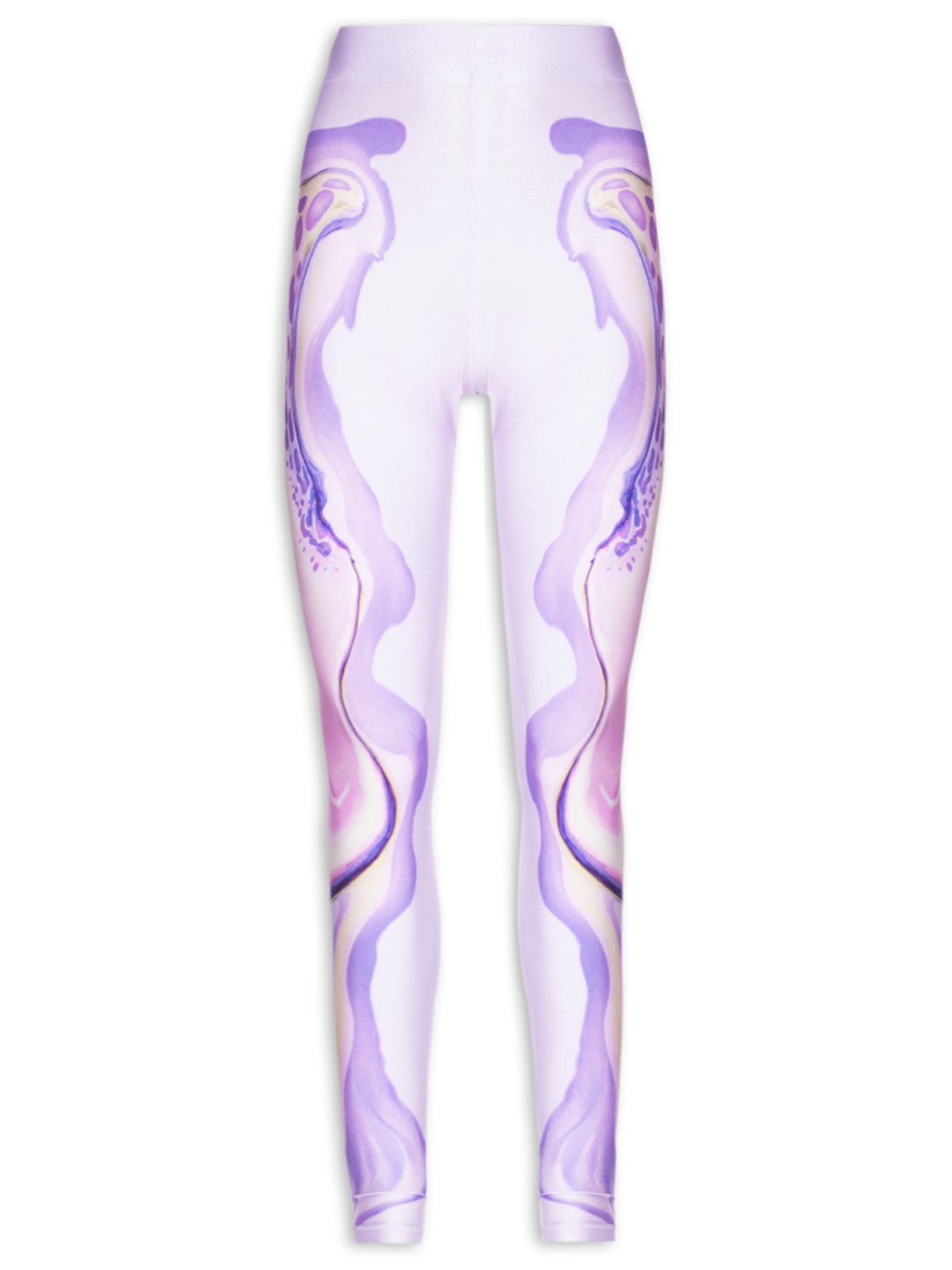 Calça Feminina Legging Floral - Lilás