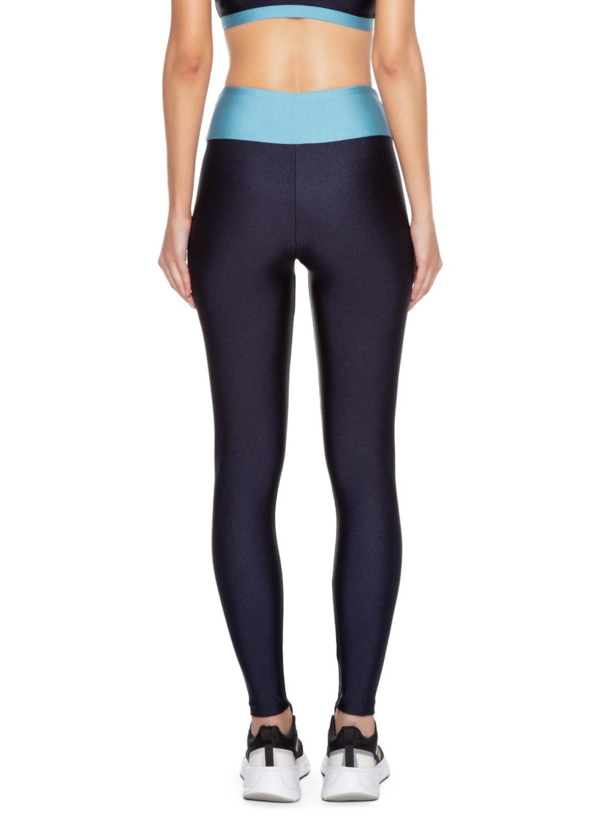 Calça Feminina Legging Latin Fit Colorblock Azul Adidas