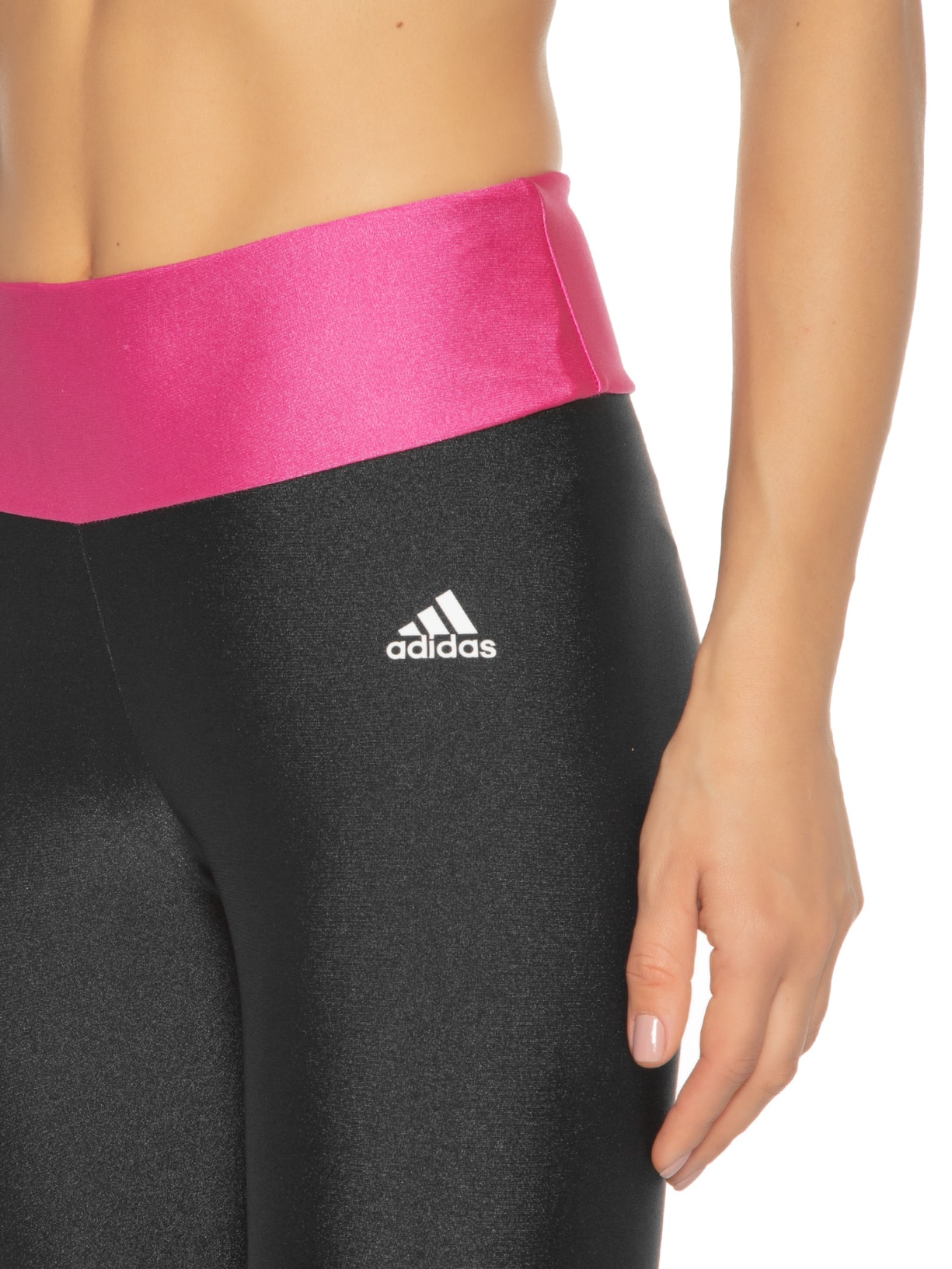 Calça Feminina Legging Latin Fit Colorblock Preto Adidas