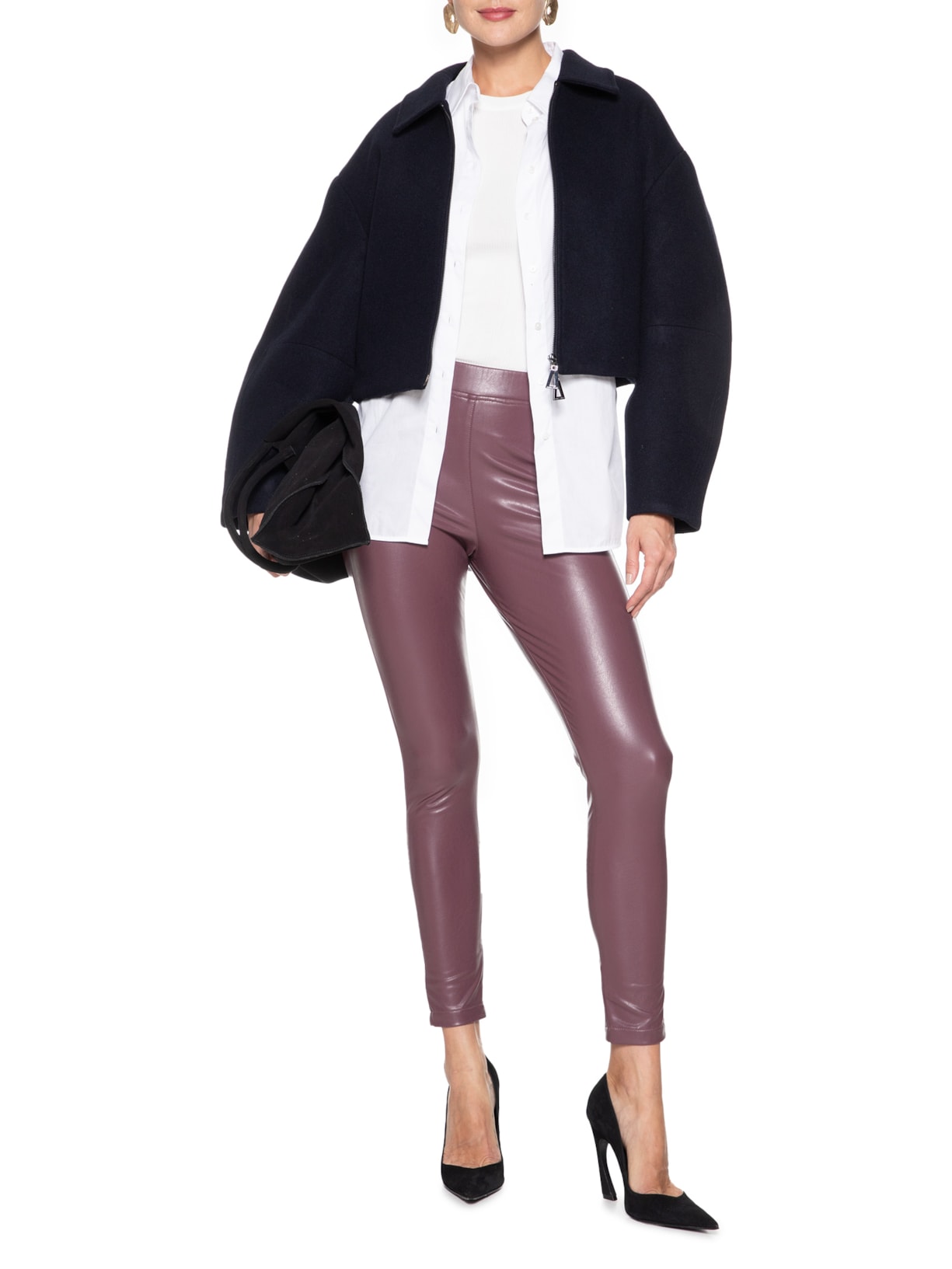 Calça Feminina Legging Like Leather Marrom Animale Jeans