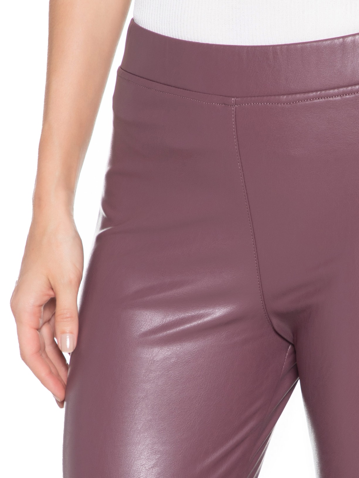 Calça Feminina Legging Like Leather Marrom Animale Jeans